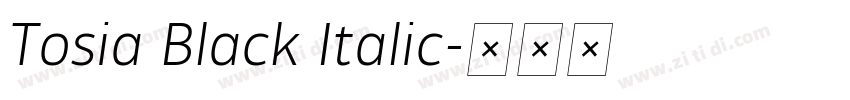 Tosia Black Italic字体转换